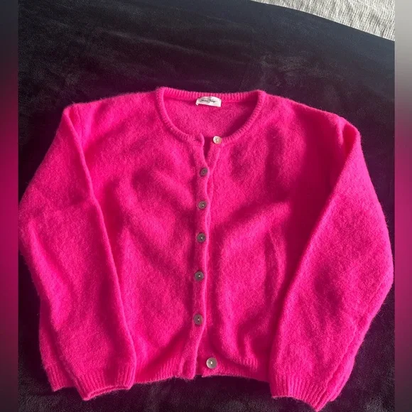 American Vintage Neon Pink Cardigan - Picture 3 of 6